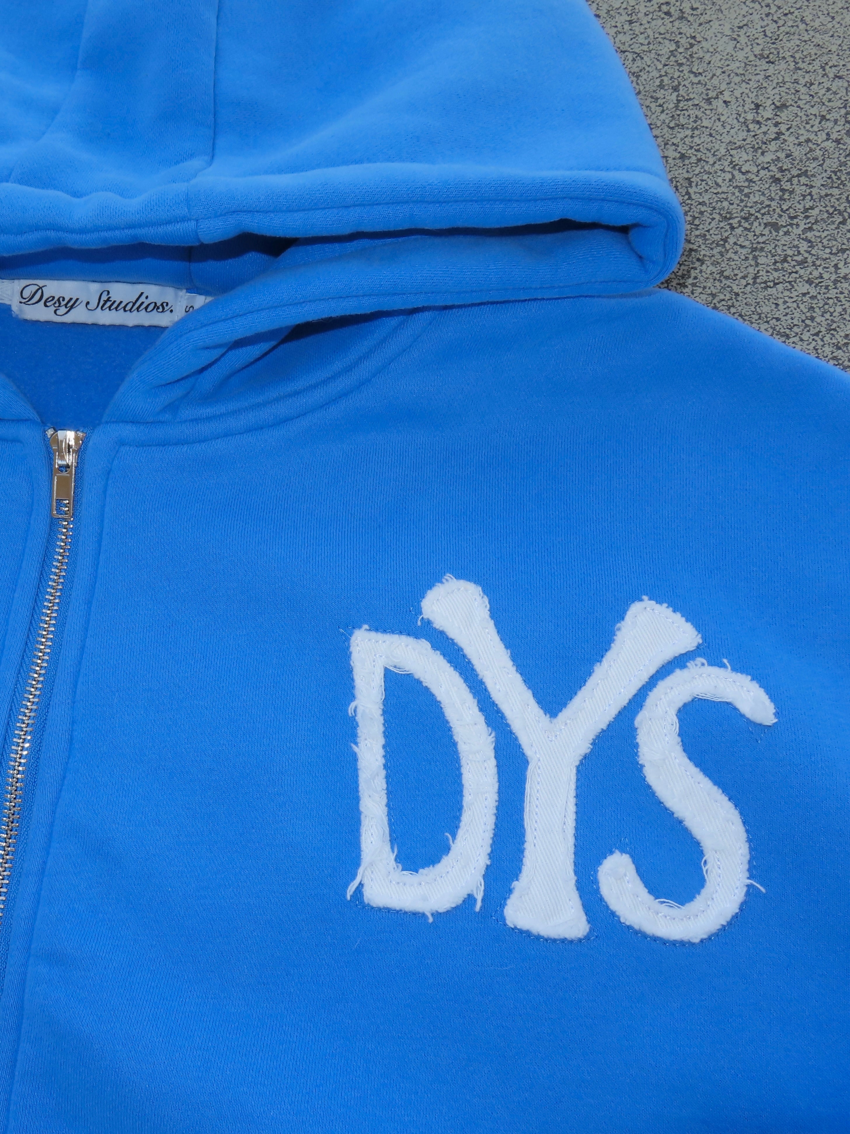 DSY DISTRESSED PATCHES TRACKSUIT BLUE