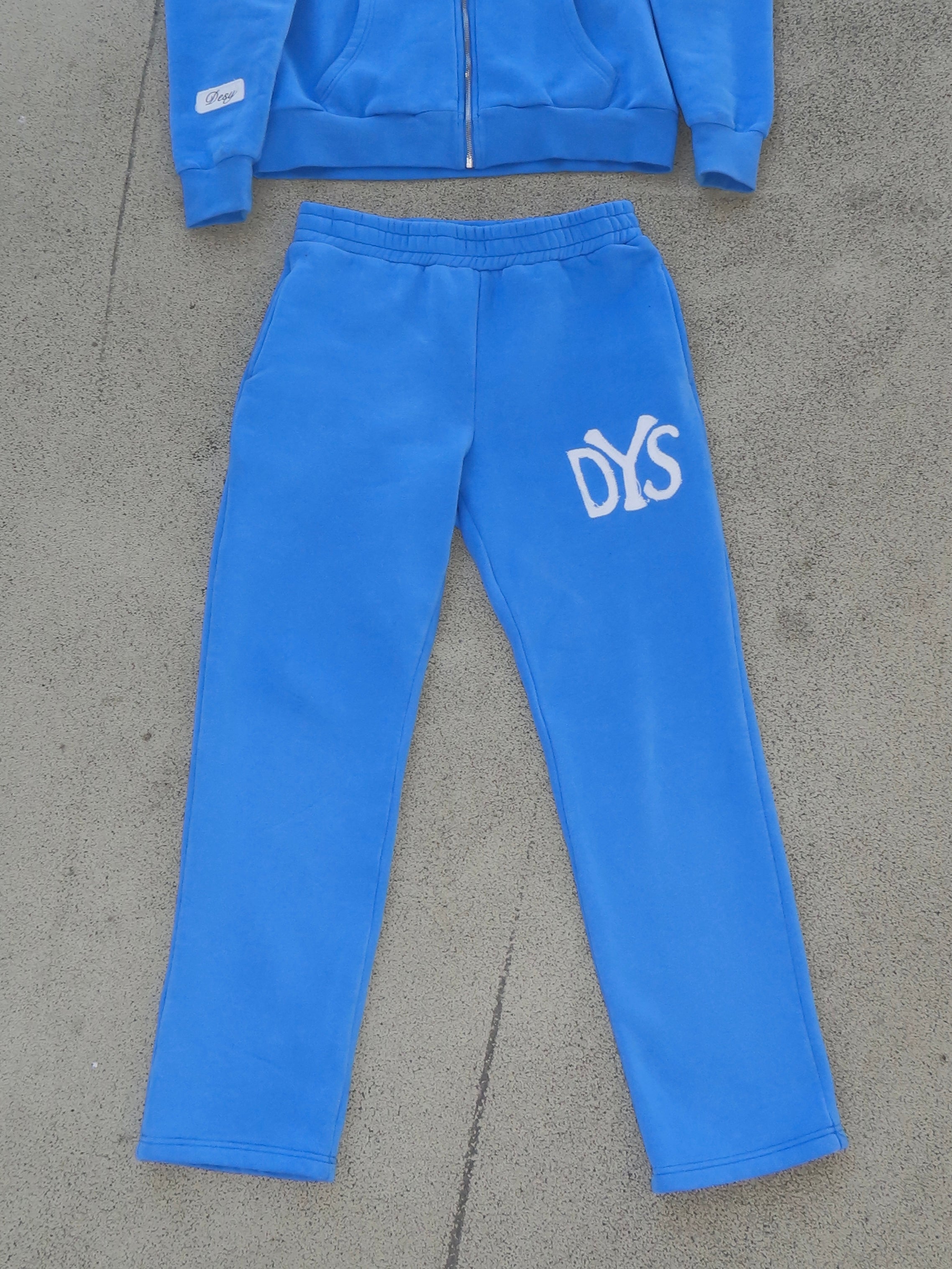 DSY DISTRESSED PATCHES TRACKSUIT BLUE