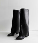 FOLDED BOOTS WITH HEELS