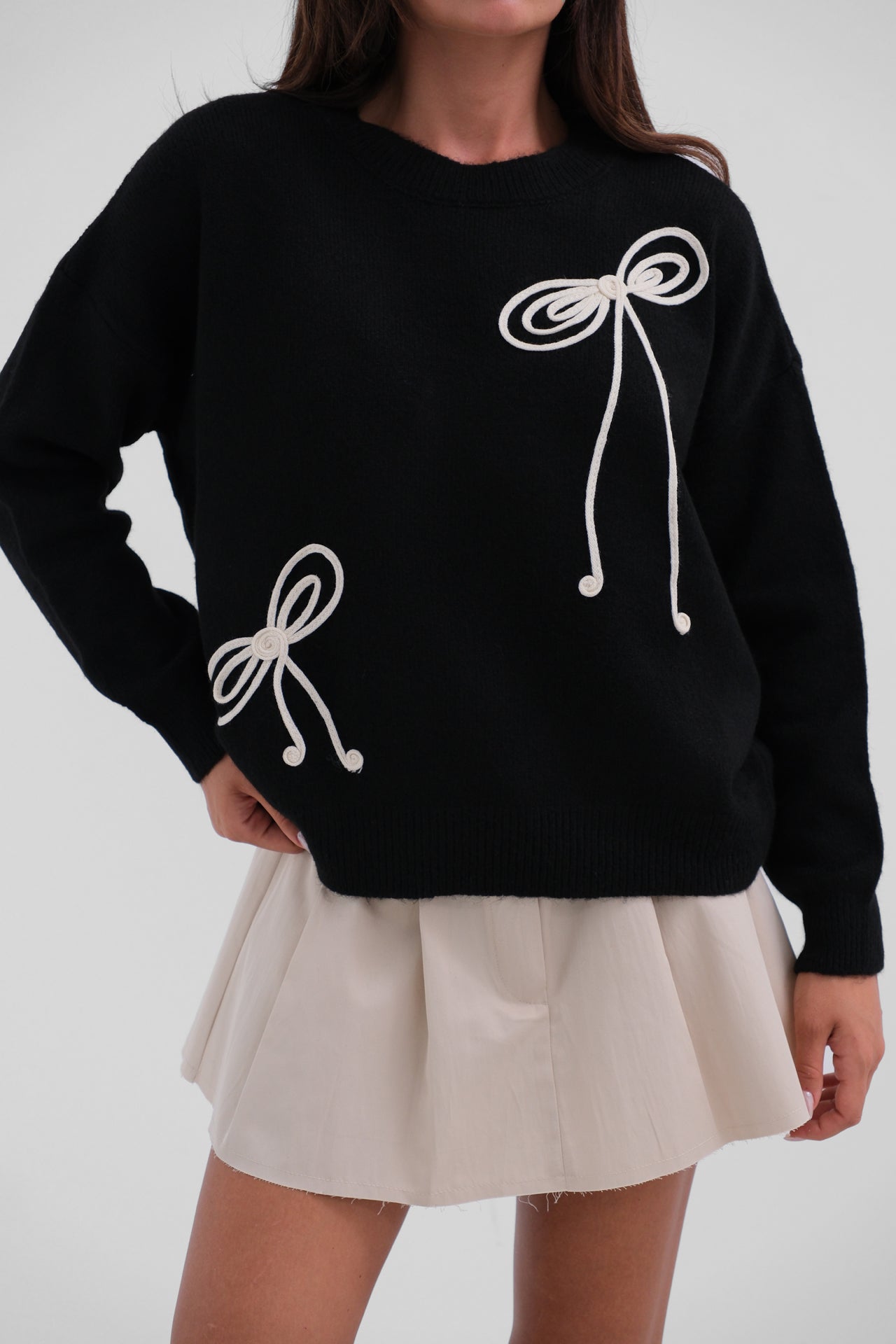BOW KNITTED SWEATER