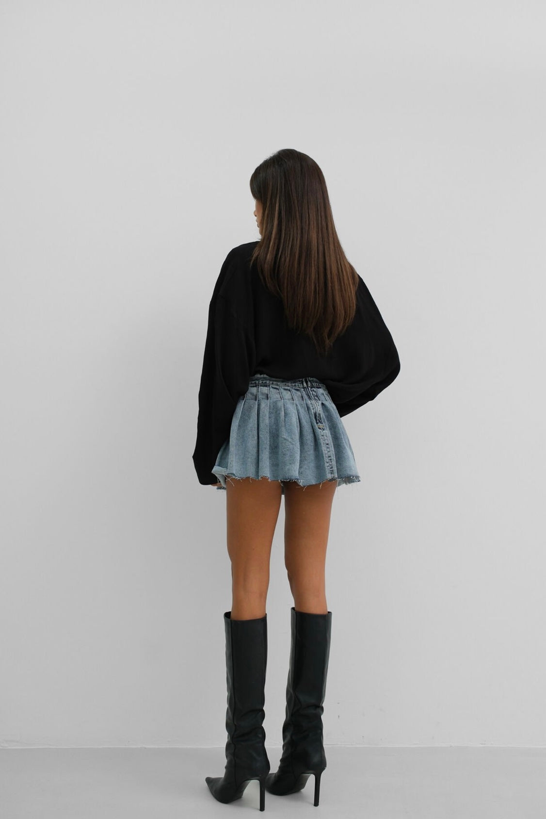 DENIM SKIRT WASHED