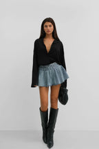 DENIM SKIRT WASHED