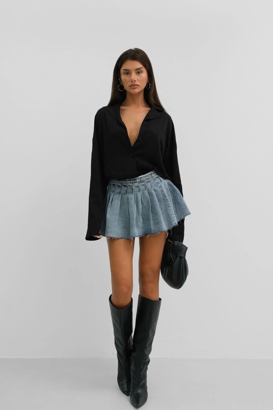 DENIM SKIRT WASHED