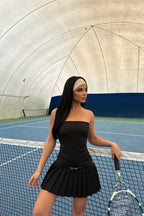 STRAPLESS DRESS BLACK
