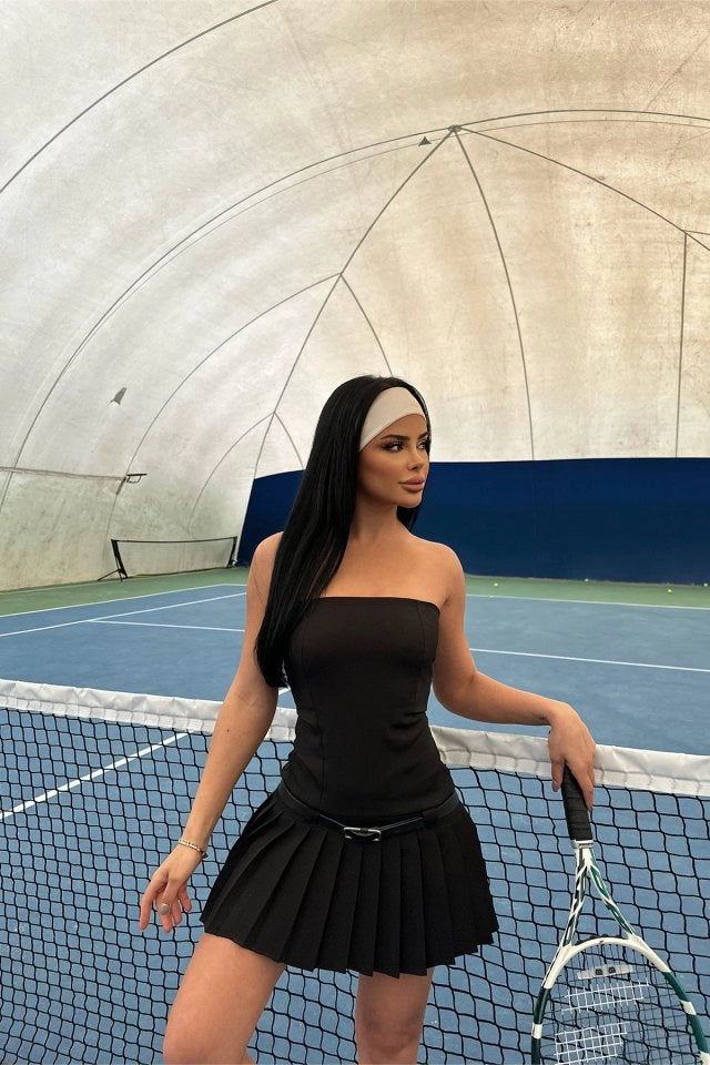 STRAPLESS DRESS BLACK