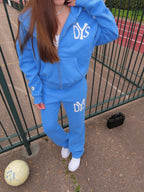 DSY DISTRESSED PATCHES TRACKSUIT BLUE