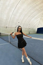 STRAPLESS DRESS BLACK