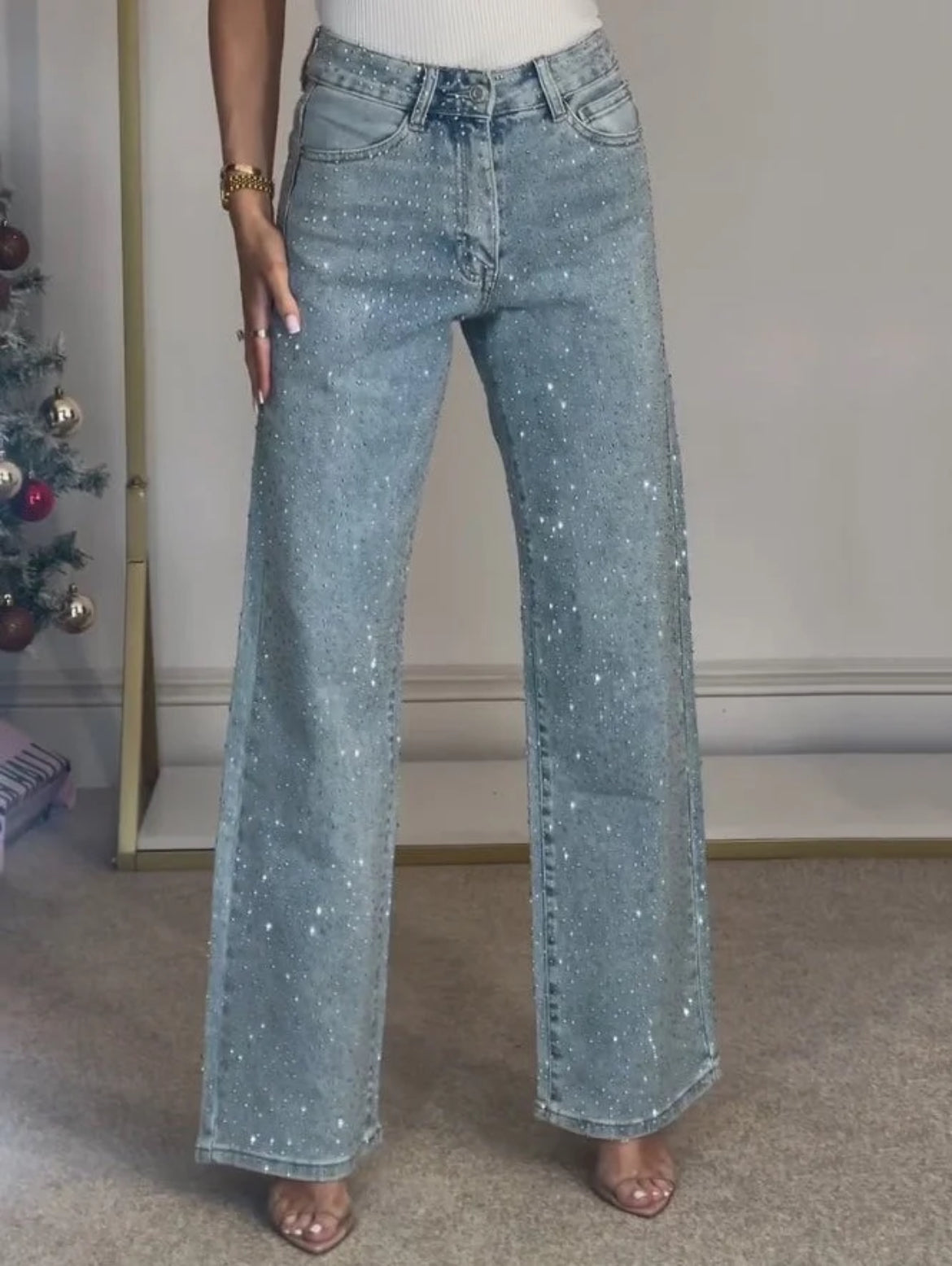 SPARKLE RHINESTONE JEANS